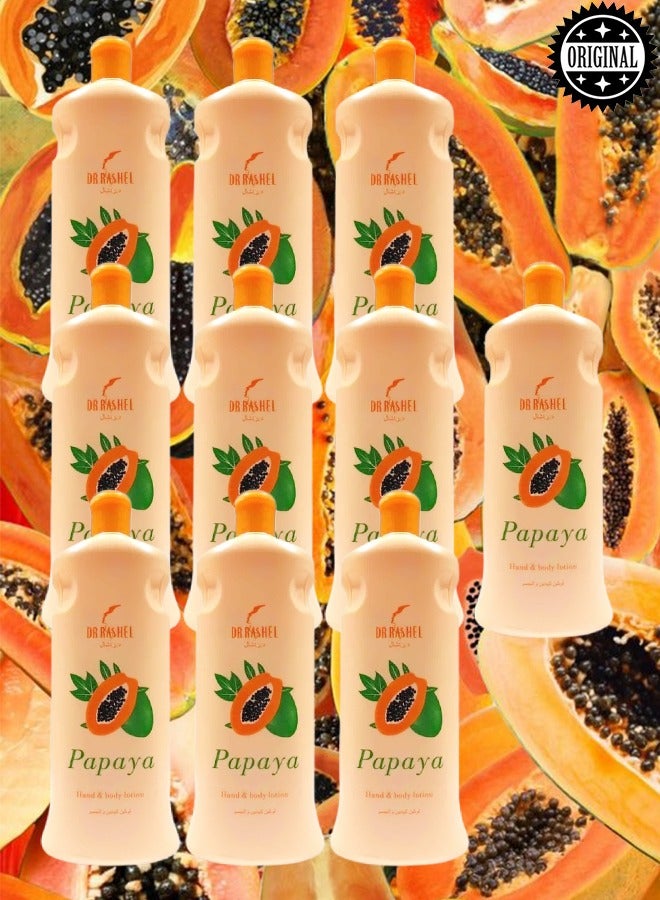 RASHELL 10 Pieces Dr Rashel Papaya Whitening Hand And Body Lotion 600ml - Image 1