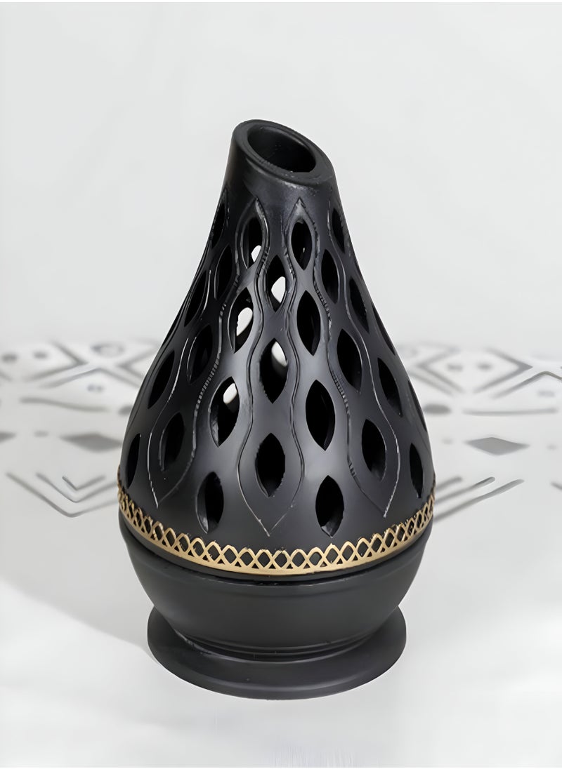 Bakhoor BoSidin Elegant Arabian Style Resin Incense Burner, Bakhoor Oud Holder with Metal Tray Censer for Yoga, Aromatherapy, Bedroom, Home & Office  - Image 1