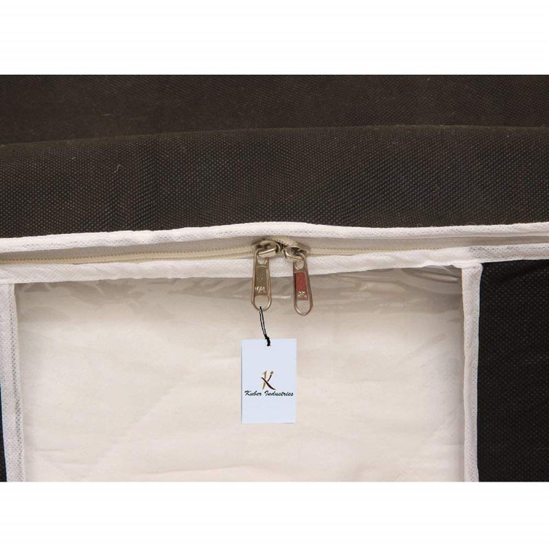 Kuber Industries Underbed Storage Bag Storage Organiser Blanket Cover Set of 2 Black Extra Large SizeCTLTC15231 - Image 5