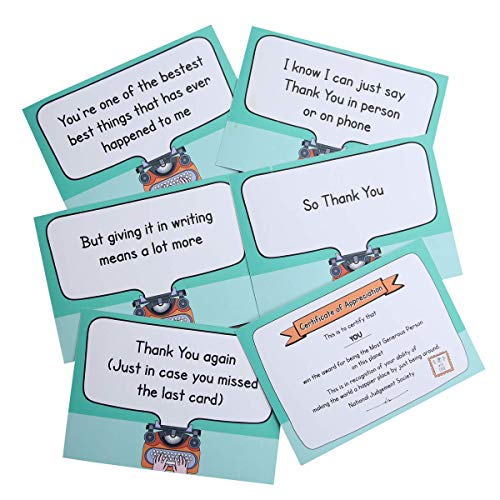 Oye Happy - Thank You Cards with Messages and Certificate - 6 Greeting Cards for Husband/Wife/Friends/Parents to Gift on Birthday or Any Occasion - Image 4