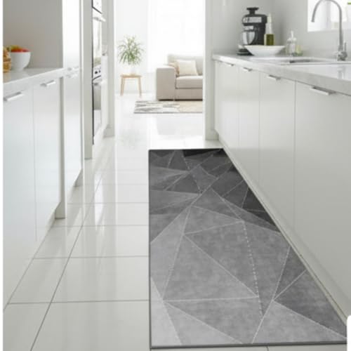 Home-Cloud HomeCloud Rubber Kitchen Mats For Floor Set Of 2 Pcs | Non-Skid, Soft Absorbent Rectangular Rugs For Kitchen, Laundry, And Hallway | 120X40Cm, 40X60Cm| 4Mm Thickness (Black__Shade) - Image 5