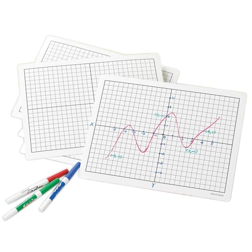 Didax Write and Wipe Coordinate Board Set with X/Y Axis for Grades 3-8, 9 x 12 Inches, Plastic, Set of 10 - Image 5