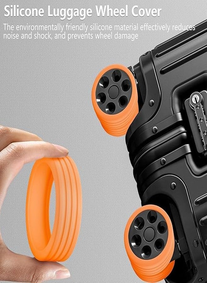 istore Silicone Luggage Wheel Covers for Suitcases, Trolley Bag Wheel Protector Sleeves to Prevent Scratches & Noise, Durable Reusable Wheel Cover for Travel Bags and Office Chair Casters (8 Pcs) - Image 2