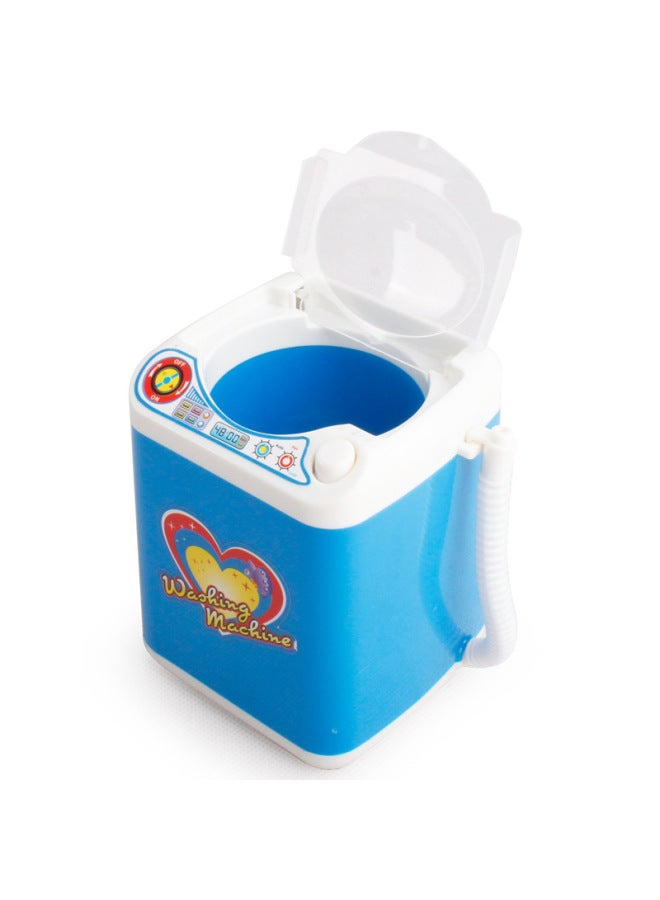22 Children Play House Small Household Appliances Washing Machine Toy Rice Cooker Mini Kitchen Toy Refrigerator Table Lamp-Color:Blue Washing Machine  - Image 1