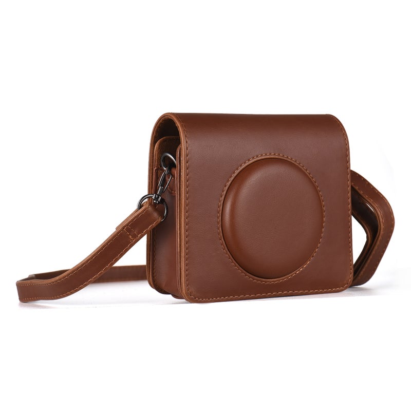 Portable Instant Camera Bag Camera Case Retro Style PU Leather Carrying Case Replacement for Kodak C300R/ Mini Shot 3 with Adjustable Shoulder Strap - Image 1