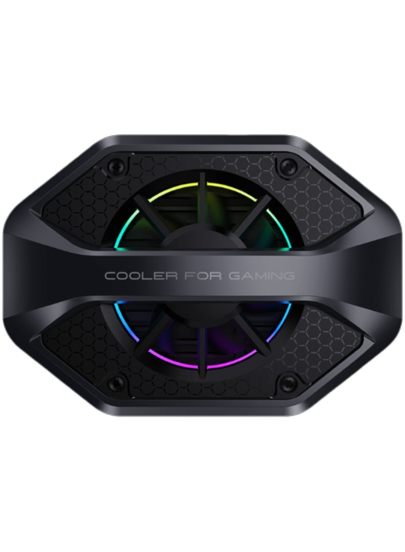 Xiaomi Xiaomi Ice Cooler Back Clip,30W Power Colorful Light Effect Intelligent Temperature Control Safety Protection Phone Cooler for Gaming-Black  - Image 5