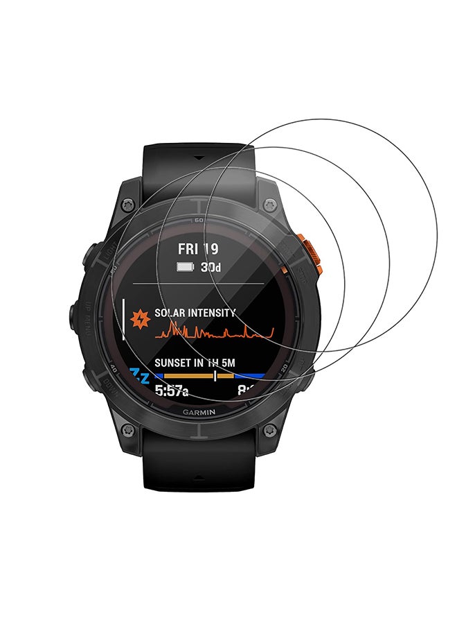 O Ozone [3 Pack] Screen Protector for Garmin Epix Pro Gen 2 47mm/Fenix 7 Pro 47mm, Electro-Full Cover Protector Film Anti-scratch 9H Hardness  - Image 1
