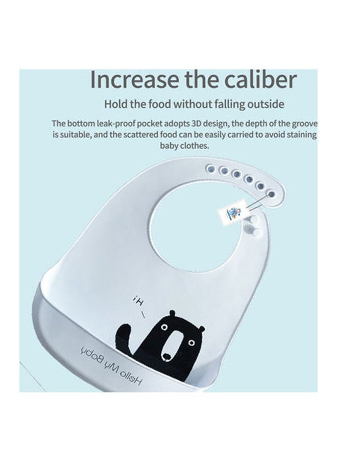 Waterproof Baby Silicone Bib With Pocket