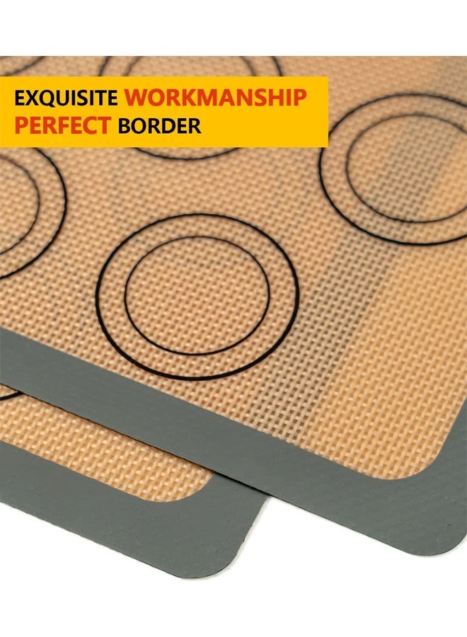 DUNISO 2Pcs Silicone Baking Mats, Reusable Pastry Mat，NonStick Heat Resistance Table Placemat Pad，Skidproof Waterproof，for Macarons Cookies,42*30cm - Image 5