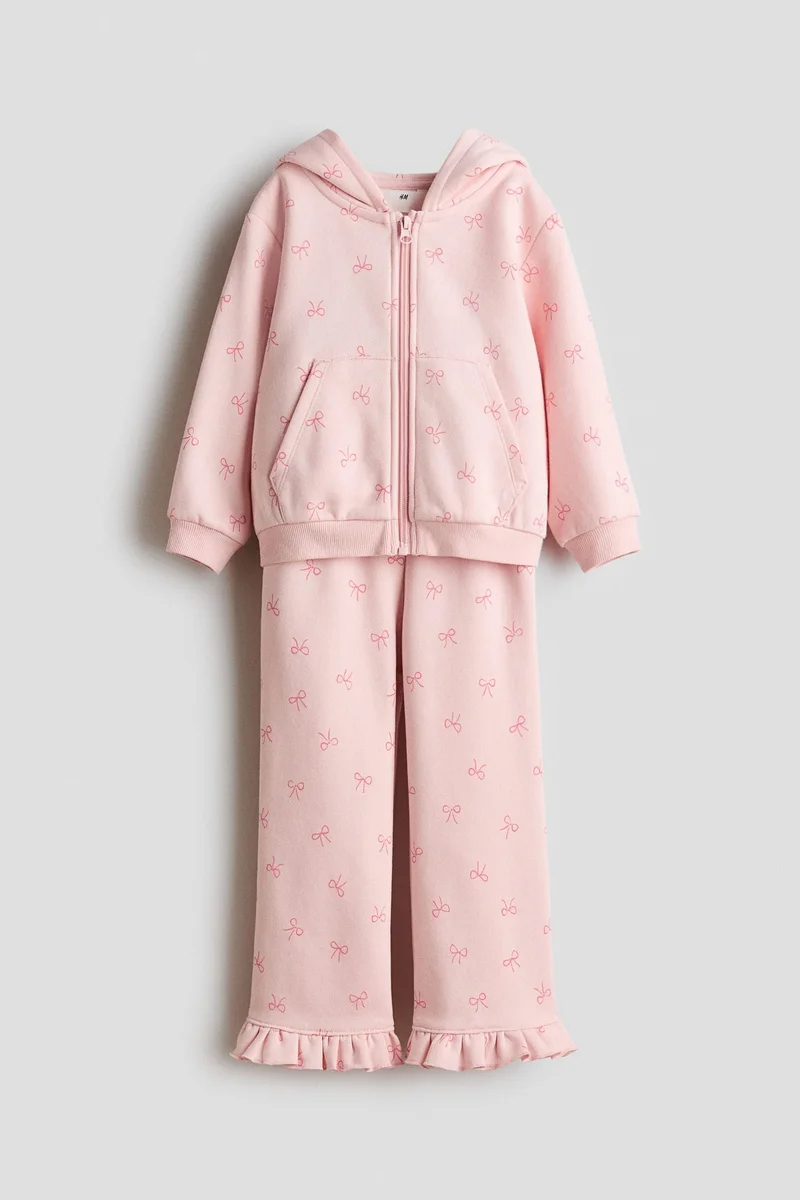 H&M 2-piece printed sweatshirt set