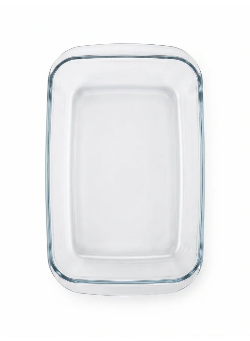 HomePro 28x12 cm Rectangular Glass Loaf Pan / Heat-Resistant Oven-to-Table Baking Dish for Bread and Cakes, Made in Turkey - Image 2