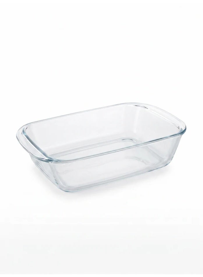 HomePro 28x12 cm Rectangular Glass Loaf Pan / Heat-Resistant Oven-to-Table Baking Dish for Bread and Cakes, Made in Turkey - Image 1