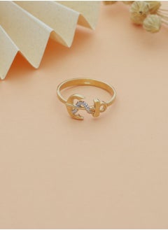 Gold Anchor Shaped Ring 18KT - FKJRN18KU6138
