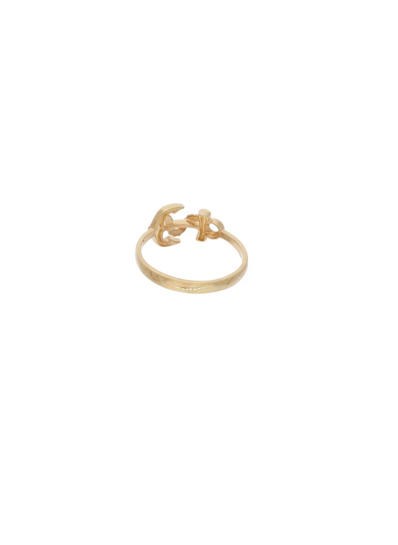 FK Jewellers - Gold Anchor Shaped Ring 18KT - FKJRN18KU6138 - Image 1