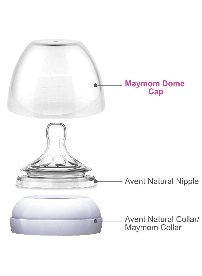 Maymom Maymom Dome Caps Compatible With Avent Bottles or Glass Bottles Not for Avent Classic Dome - Image 2