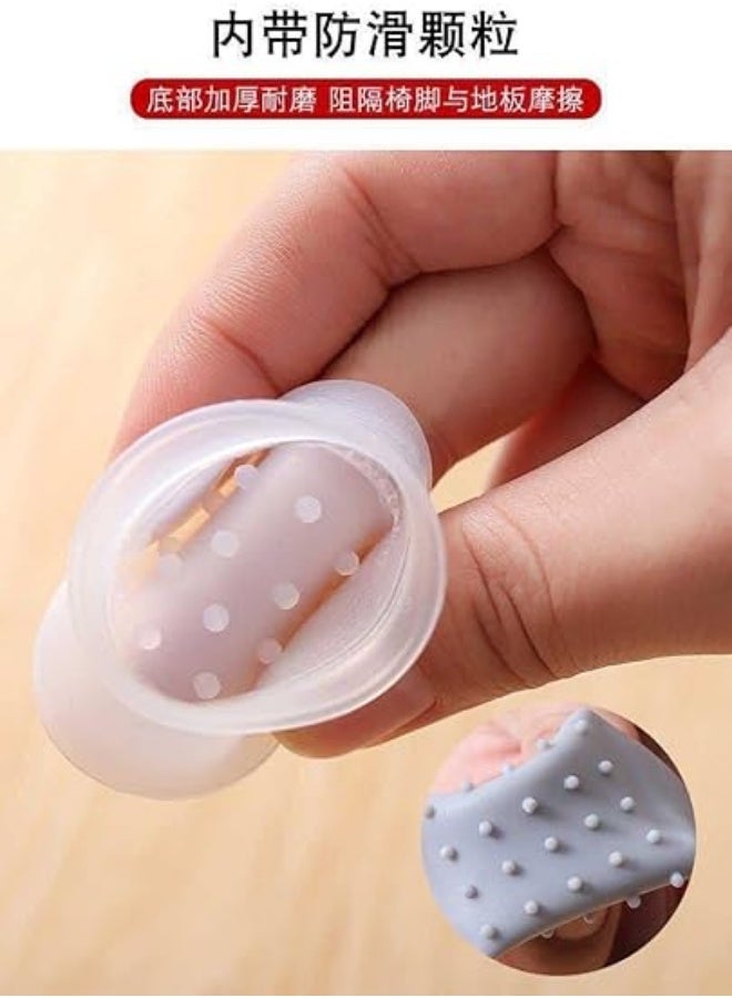 واقيات أرجل الكراسي المصنوعة من السيليكون، وسادات حماية الأثاث المضادة للانزلاق لأرجل الأرائك والكراسي والطاولات - جوارب سيليكون بلاستيكية لحماية أرجل الأثاث والأرضيات الخشبية الصلبة (8 قطع) - Image 4