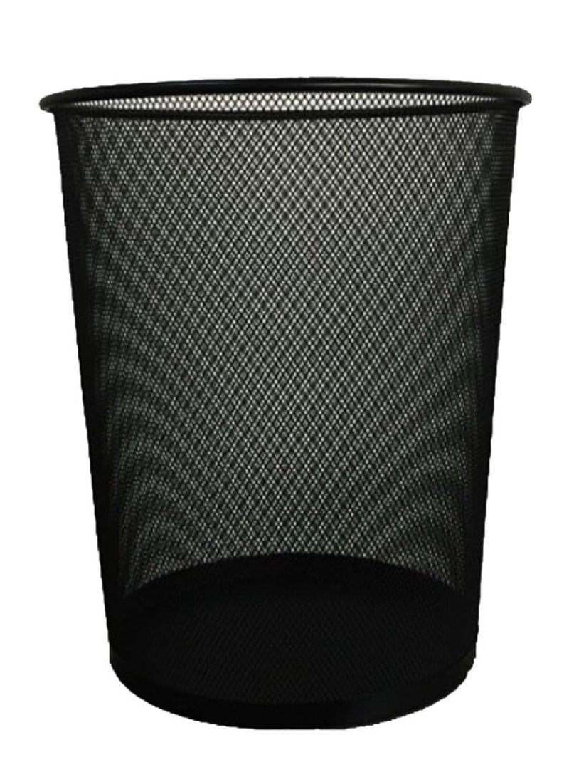 PARTNER 4-Piece Metal Mesh Dust Bin Medium Size Black - Image 2