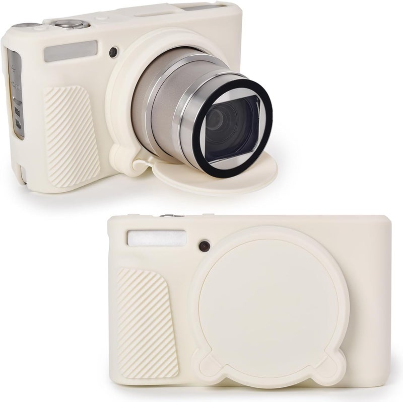 Rieibi SX740 Camera CaseSilicone Case for Canon powershot SX740SX730 CameraSilicone Protective Cover Compatible with Canon SX730SX740 HS Digital Camera  off white - Image 1