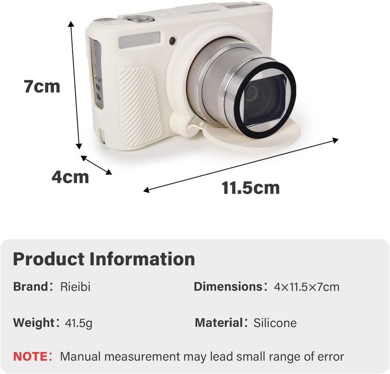 Rieibi SX740 Camera CaseSilicone Case for Canon powershot SX740SX730 CameraSilicone Protective Cover Compatible with Canon SX730SX740 HS Digital Camera  off white - Image 3