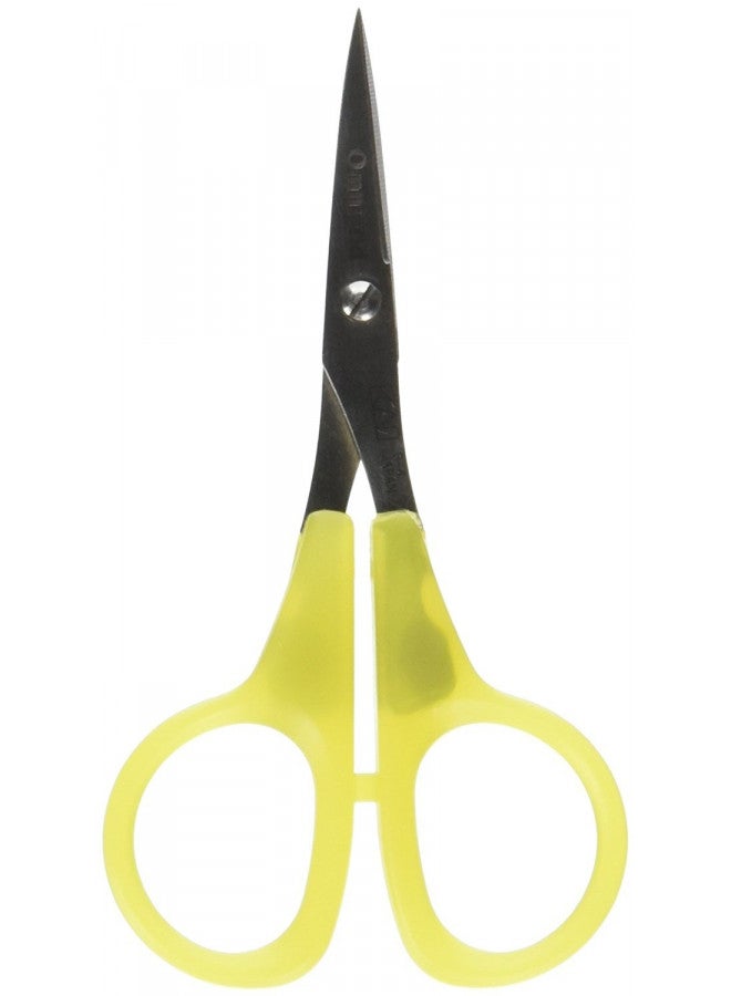 Omnigrid Omnigrid 4-Inch, Ultra Sharp Point, Stainless Steel, 1 Count Needlecraft Scissors, n k, Yellow 