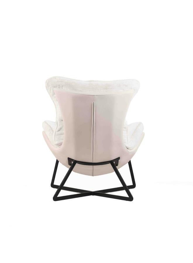 لوفت كرسي بذراعين REMO، BHE512X-3، عادي، 98X86.5X91.5، قماش، كريمي - أبيض، ظهر من البولي يوريثين كريمي - أبيض، إطار ساق معدني أسود - HM3203B-2/TX8203 S PU - Image 5