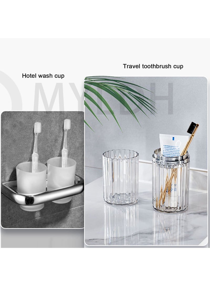 SYOSI Toothbrush Travel Case, Portable Toothbrush Holder with Large Cup and Toothpaste Container, Durable and Leakproof for School Camping Business Trip Bathroom, 1 Set - Image 5