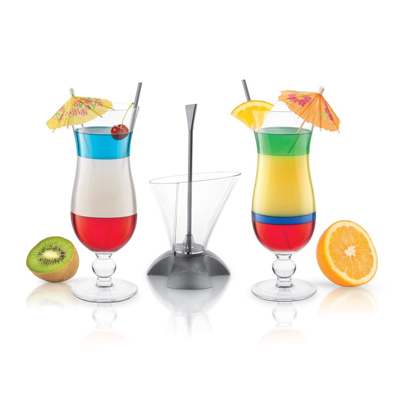Final Touch Rainbow Cocktail Layering Tool Set Create Perfectly Layered Drinks at Home Controlled Slow Pour for ProfessionalQuality Cocktails Includes Detailed Instructions CD3163