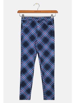 Levi's Kids Boys Plaid Pattern Pants, Navy Combo  - Image 1