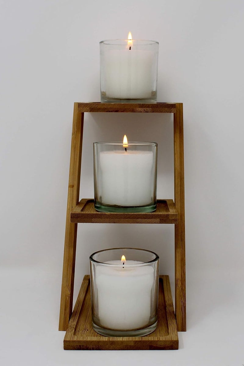CANDLE_CABINETS CANDLE_CABINETS White Votive Candles in Clear Glass Jar 24 Hour Long Burning Time Decorative 1 Day Candle Cups Unscented for Dinner Wedding Centerpieces 6 Pack - Image 2