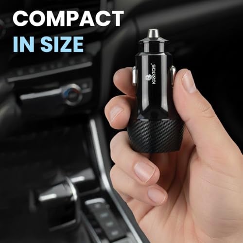 Kratos 51W PD + QC Fast Car Charger | Car Charger Type C Fast Charging | 12V Car Mobile Charger for iPhone & Android | Ultra-Compact Car Charging Adapter - Image 4