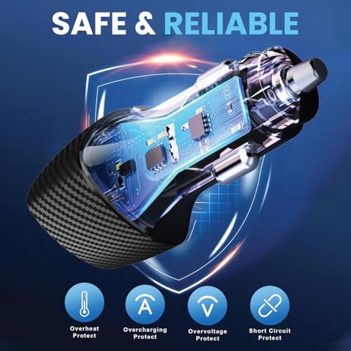 Kratos 51W PD + QC Fast Car Charger | Car Charger Type C Fast Charging | 12V Car Mobile Charger for iPhone & Android | Ultra-Compact Car Charging Adapter - Image 5
