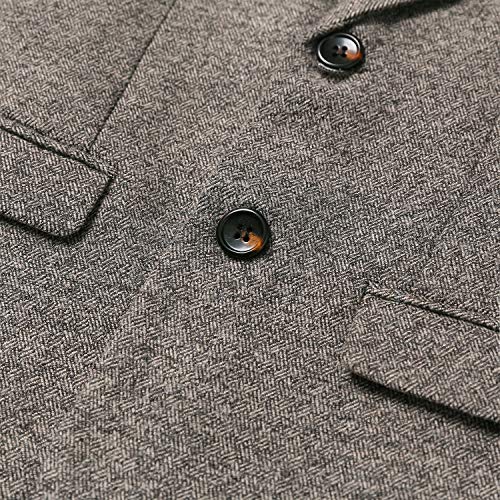 PLwedding Boy's 5 Pieces Tuxedos Toddler Formal Suits Set Kids Slim Fit Suit for Weddings Size 10 Linen - Image 3