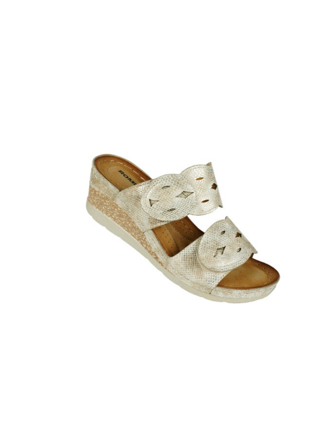 ROMIKA 117-349 Romika Ladies Wedge Heel Sandals604 Sand - Image 1