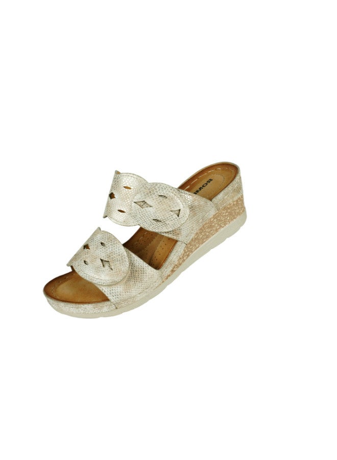 ROMIKA 117-349 Romika Ladies Wedge Heel Sandals604 Sand - Image 3