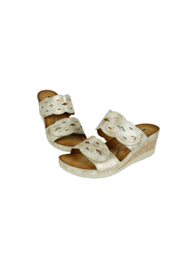ROMIKA 117-349 Romika Ladies Wedge Heel Sandals604 Sand - Image 2