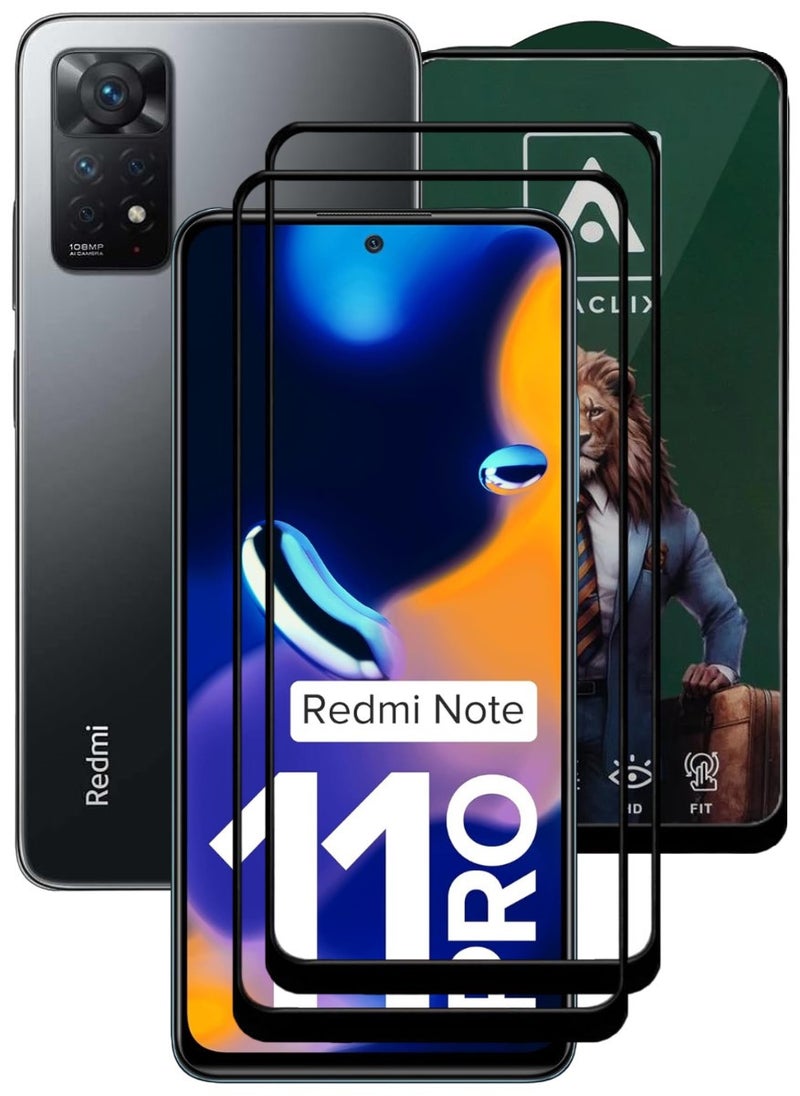 ACLIX 2 Pieces Antistatic ESD Dustproof Premium Quality High Definition Tempered Glass Screen Protector Designed For Xiaomi Redmi Note 11 Pro - Image 1