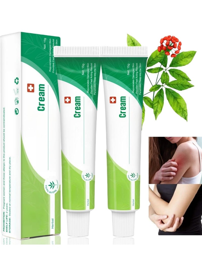 SYOSI Anti-Itch Cream (2pcs), Moisturizing Soothing Cream for Itchy Skin Relief – Chinese Herbal Formula for Men and Women – Calms and Relieves Irritated Skin - Image 1