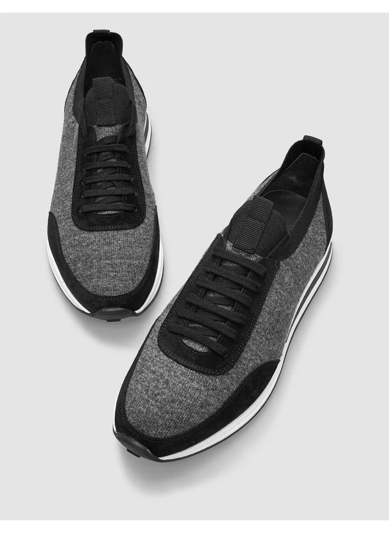 كاباني Knitwear Black Lace-Up Men's Sports Shoes