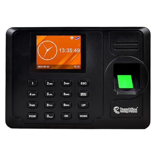 Team Office Z305W Biometric Attendance Machine | Cloud Software Supported | Fingerprint + RFID Card + Password | Wi-Fi | Battery Backup | Real-Time Employee Time Tracking | Office - Image 1