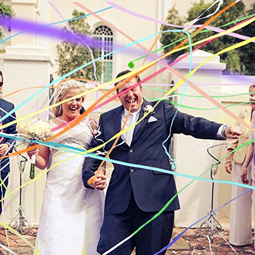 BATTIFE Streamers Poppers - Hand Throw Confetti Poppers, No Mess Paper Crackers for Birthday Wedding Party Celebrations, Colorful, 16.4Ft/5M (20Pack) - Image 1