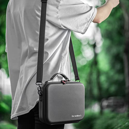 Careflection Storage Box for DJI OSMO Action 3 / DJI Action 4 Adventure Combo Water Proof Carry Case Shock Proof Action Camera, Hub Perfect Fit Bag : Protective Travel with Carabiner+Lanyard Ropes+Shoulder Straps - Image 4