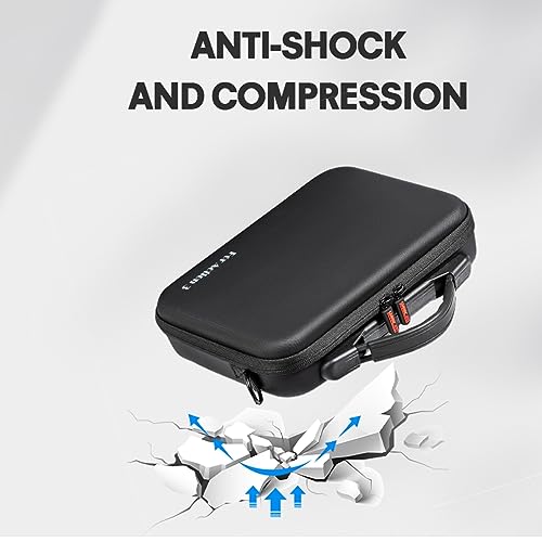 Careflection Storage Box for DJI OSMO Action 3 / DJI Action 4 Adventure Combo Water Proof Carry Case Shock Proof Action Camera, Hub Perfect Fit Bag : Protective Travel with Carabiner+Lanyard Ropes+Shoulder Straps - Image 5