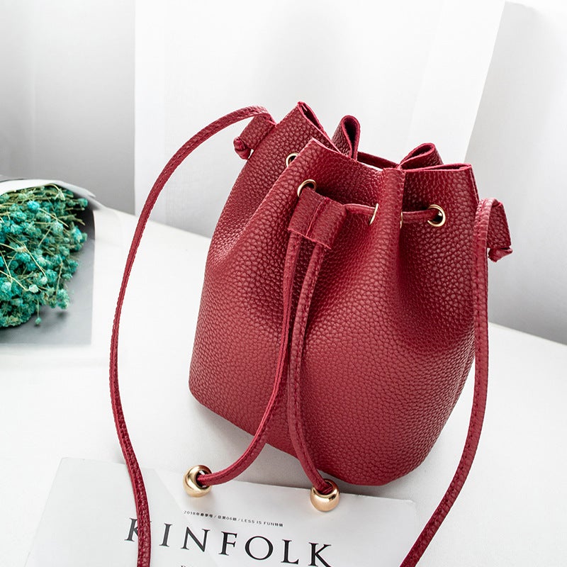Drawstring Bucket Bag Mobile Phone Bag Shoulder Bag Women'S Fashion Messenger Bag Change Purse Bag - Image 1