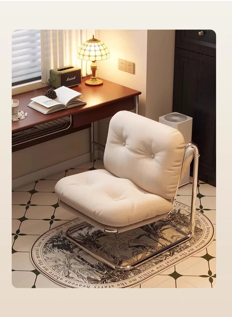 Organized Home - High-end Velvet Creative Floating Sofa Chair Metal Frame Suitable for Bedroom Study Office - Image 1