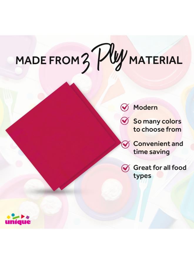 Unique Ruby Red Luncheon Napkin - Image 4