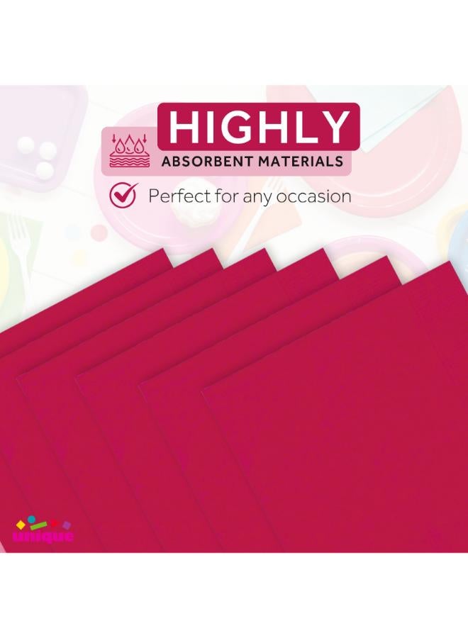 Unique Ruby Red Luncheon Napkin - Image 3