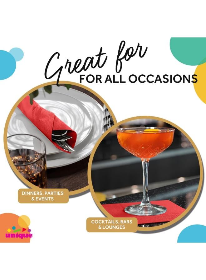 Unique Ruby Red Luncheon Napkin - Image 5