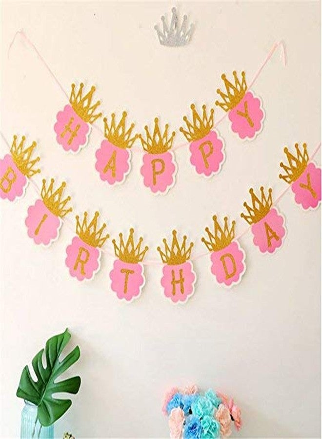SOI Happy Birthday Toy Banner Set (Pink Glitter Crown) - Image 4