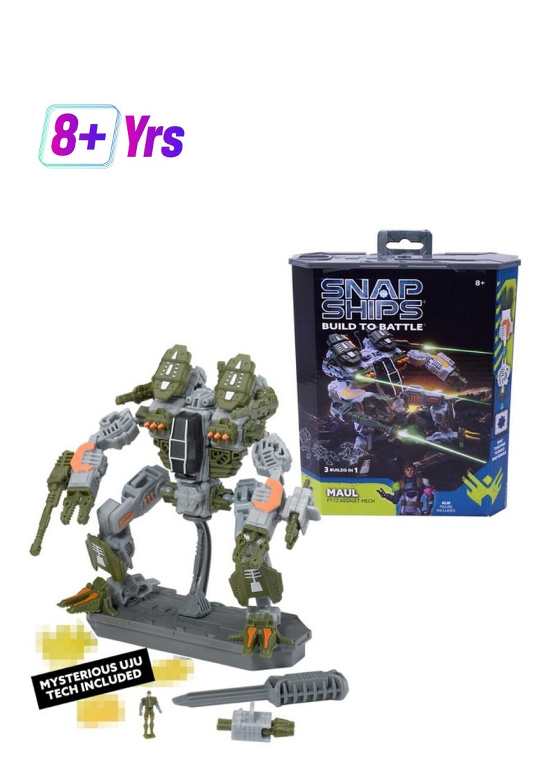 SNAP SHIPS Forge Maul Ft-12 Assault Mech - Build To Battle - No Batteries Required - Build 3 Different Designs -8+  - Image 1