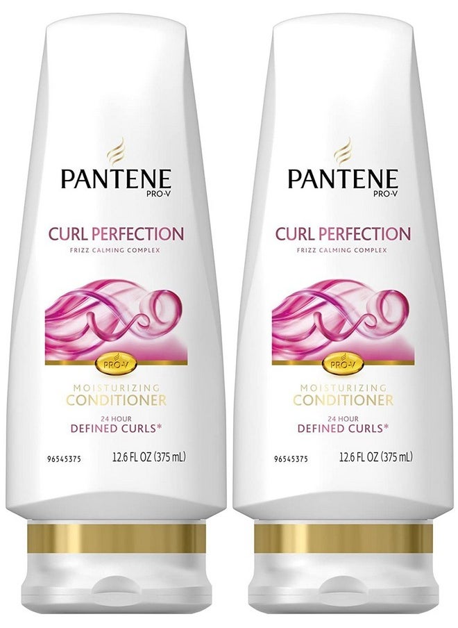 Pantene Pantene Pro-V Curly Hair Curl Perfection Moisturizing Conditioner, 12 Fl Oz (Pack of 2)  - Image 1